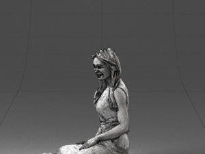 woman in pink dress 0169 Modelo 3D