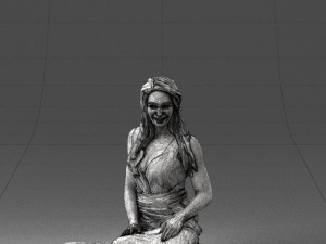 woman in pink dress 0169 Modelo 3D