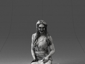 woman in pink dress 0169 Modelo 3D