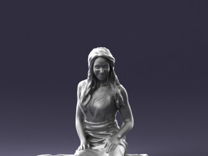 woman in pink dress 0169 3d print ready Modèles 3D en vedette