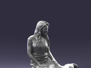 woman in pink dress 0169 3d print ready Modèles 3D en vedette