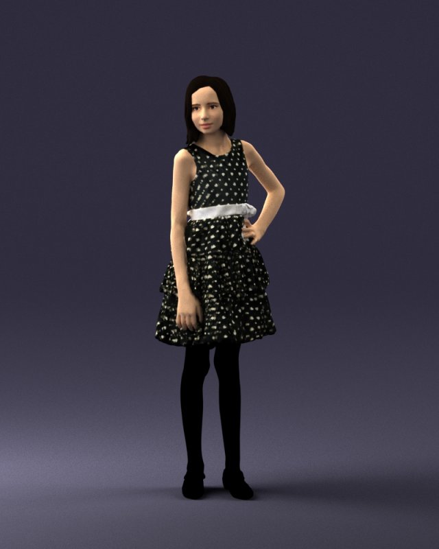 girl in pose 0173 3d print ready Modèles 3D en vedette .c4d .max .obj .3ds .fbx .stl .blend 
