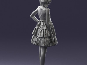 girl in pose 0173 3d print ready Modèles 3D en vedette