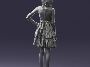 girl in pose 0173 3d print ready Modèles 3D en vedette