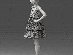 girl in pose 0173 3d print ready Modèles 3D en vedette