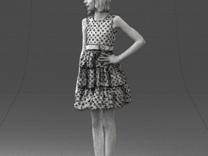 girl in pose 0173 3d print ready Modèles 3D en vedette