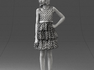 girl in pose 0173 3d print ready Modèles 3D en vedette