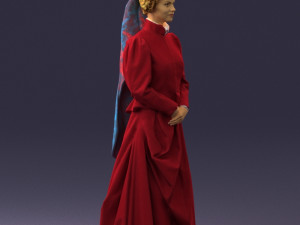 woman in red dress 0178 3D Model