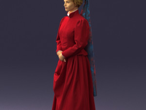 woman in red dress 0178 3D Model