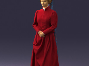 woman in red dress 0178 3D Model