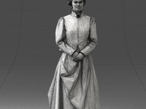 woman in red dress 0178 3D Model