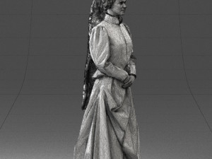 woman in red dress 0178 3D Model