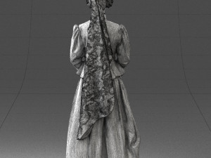 woman in red dress 0178 3D Model