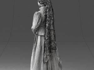 woman in red dress 0178 3D Model