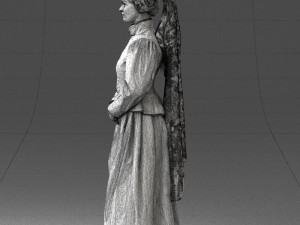 woman in red dress 0178 3D Model