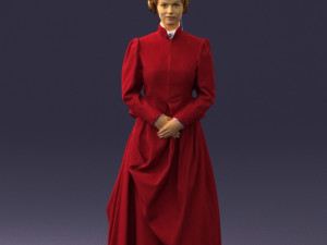woman in red dress 0178 3d print ready Modelo de Impressão 3D