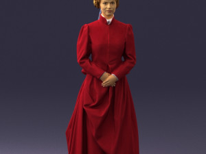 woman in red dress 0178 3d print ready 3D-Druckmodell