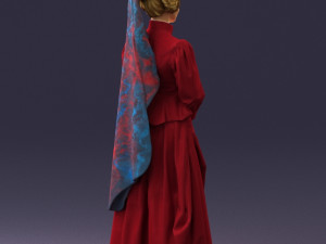 woman in red dress 0178 3d print ready 3D-Druckmodell