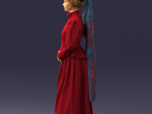 woman in red dress 0178 3d print ready 3D-Druckmodell
