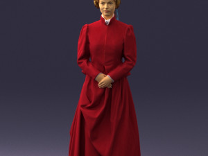 woman in red dress 0178 3d print ready 3D-Druckmodell