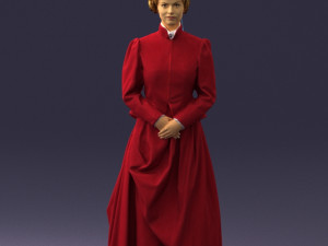 woman in red dress 0178 3d print ready 3D-Druckmodell