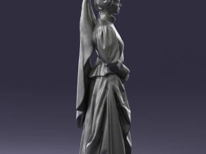 000514 Victorian Woman in Red Dress Historical Female Character 3d print ready 3D Print Model