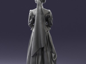 woman in red dress 0178 3d print ready 3D-Druckmodell