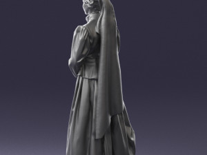 woman in red dress 0178 3d print ready 3D-Druckmodell