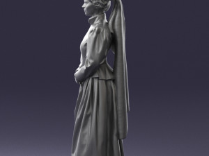 woman in red dress 0178 3d print ready 3D-Druckmodell