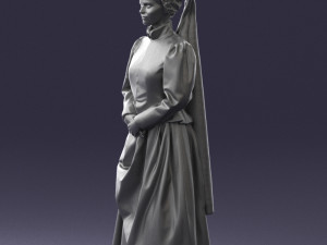 woman in red dress 0178 3d print ready 3D-Druckmodell