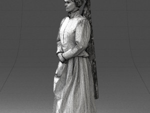 woman in red dress 0178 3d print ready 3D-Druckmodell