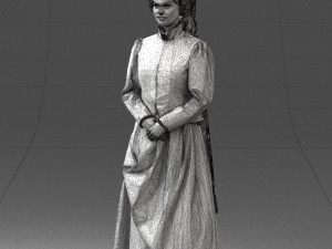 woman in red dress 0178 3d print ready 3D-Druckmodell