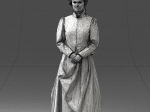 woman in red dress 0178 3d print ready 3D-Druckmodell