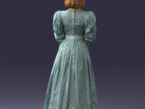 woman in gray dress 0181 3d print ready 3D Baskı Modeli