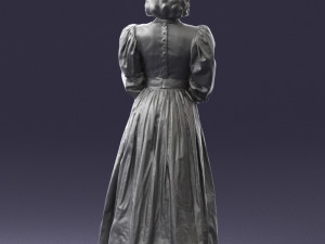 woman in gray dress 0181 3d print ready 3D Baskı Modeli