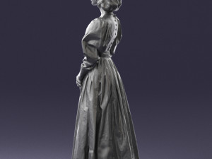 woman in gray dress 0181 3d print ready 3D Baskı Modeli