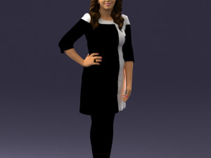 woman in dress 0190 3D Модель