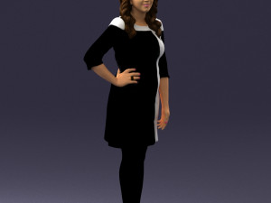 woman in dress 0190 3D Модель