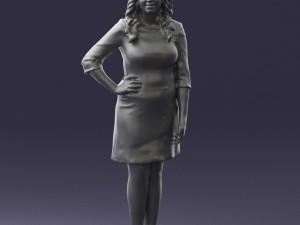 woman in dress 0190 3D Модель