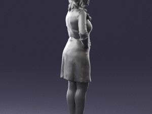 woman in dress 0190 3D Модель