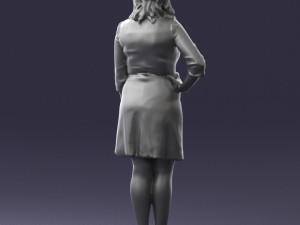 woman in dress 0190 3D Модель