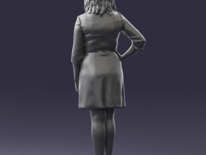 woman in dress 0190 3D Модель