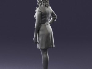 woman in dress 0190 3D Модель