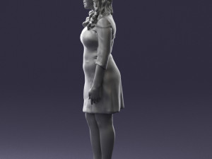 woman in dress 0190 3D Модель