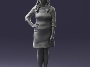 woman in dress 0190 3D Модель
