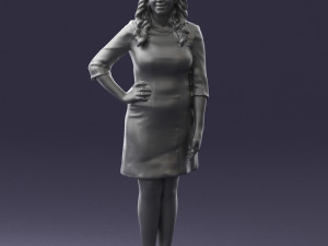 woman in dress 0190 3D Модель
