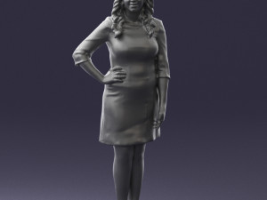 woman in dress 0190 3D Модель