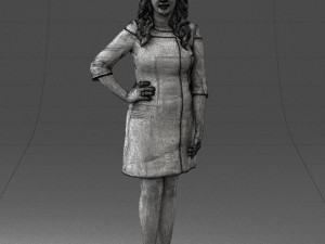 woman in dress 0190 3D Модель