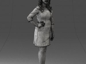 woman in dress 0190 3D Модель