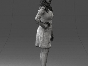 woman in dress 0190 3D Модель